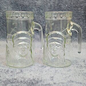 Statue of Liberty Set of 2 Centennial 1886-1986 Keep the Torch Lit Mugs T15